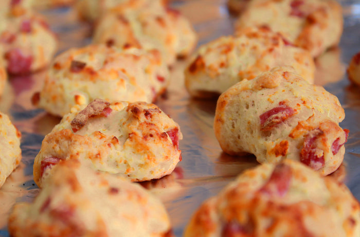 Keto Vegan Flourless Ham and Cheese Bites