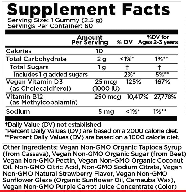 Vitamin D3 + B12 Gummies