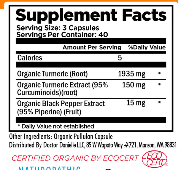 Turmeric Curcumin - USDA Organic